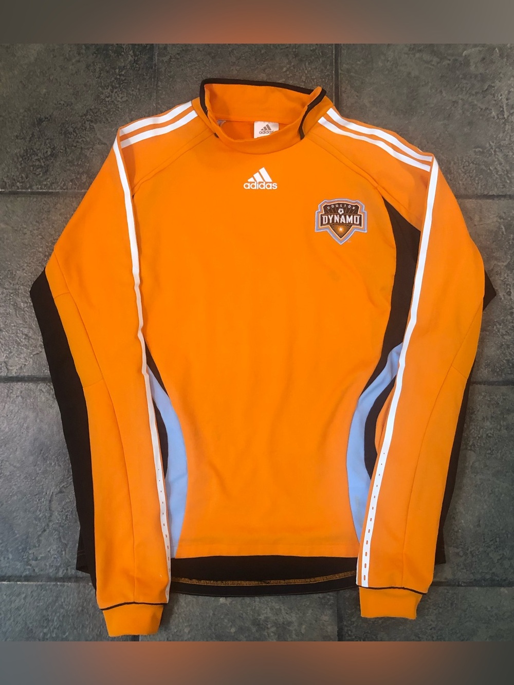 Houston Dynamo Jersey Mens Large Orange MLS Soccer Adidas 2007